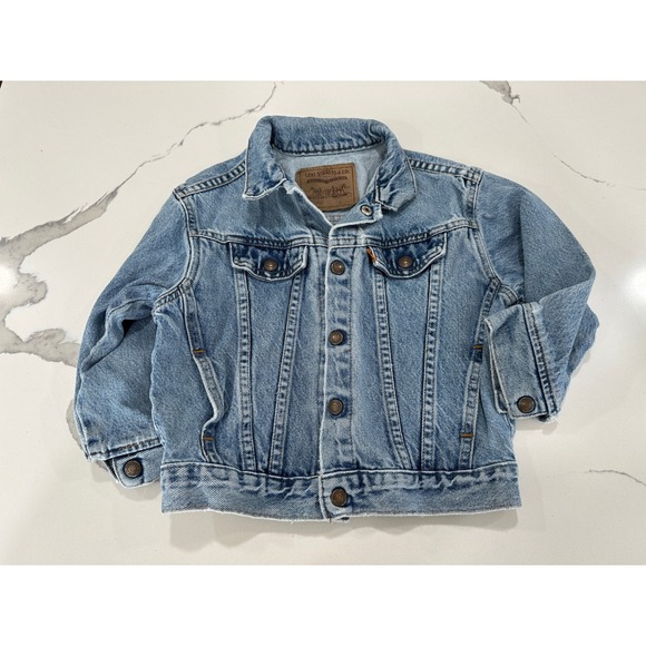 VTG Levi's Kids Denim Jacket, Size 5, Classic Trucker Style, Western - Picture 1 of 3